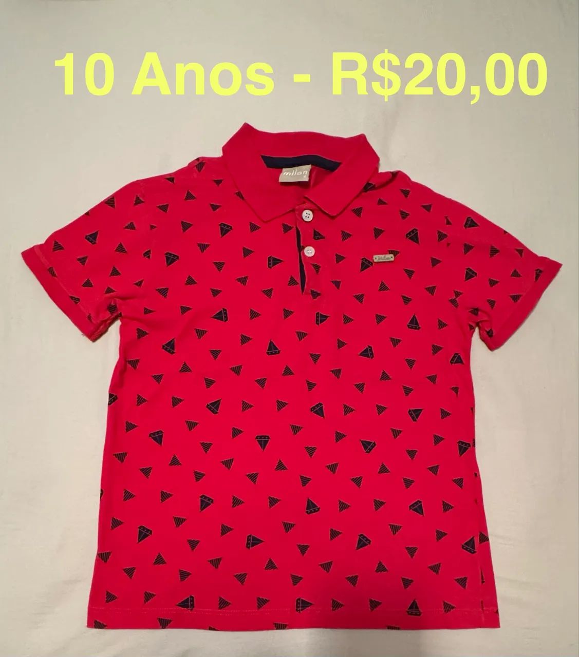 Camisa Polo Infantil 10 anos