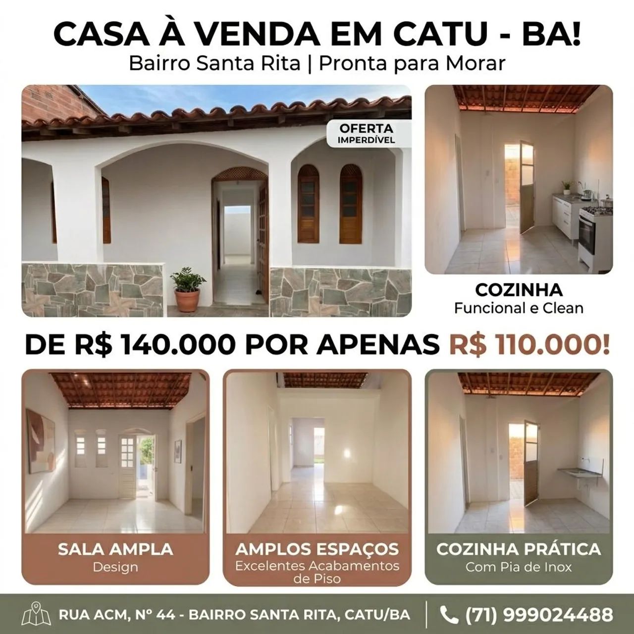 ? CASA À VENDA EM CATU - BA - Foto 4