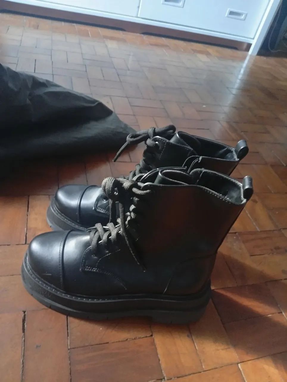 Bota de couro sintético plataforma  - Foto 4