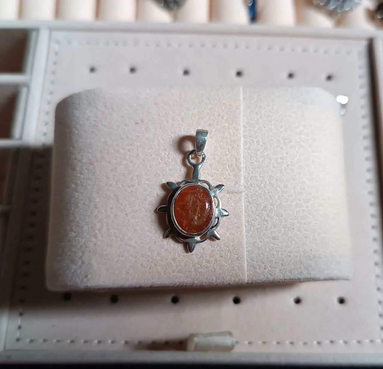 pingente prata 925 heliolita sunstone - Foto 2