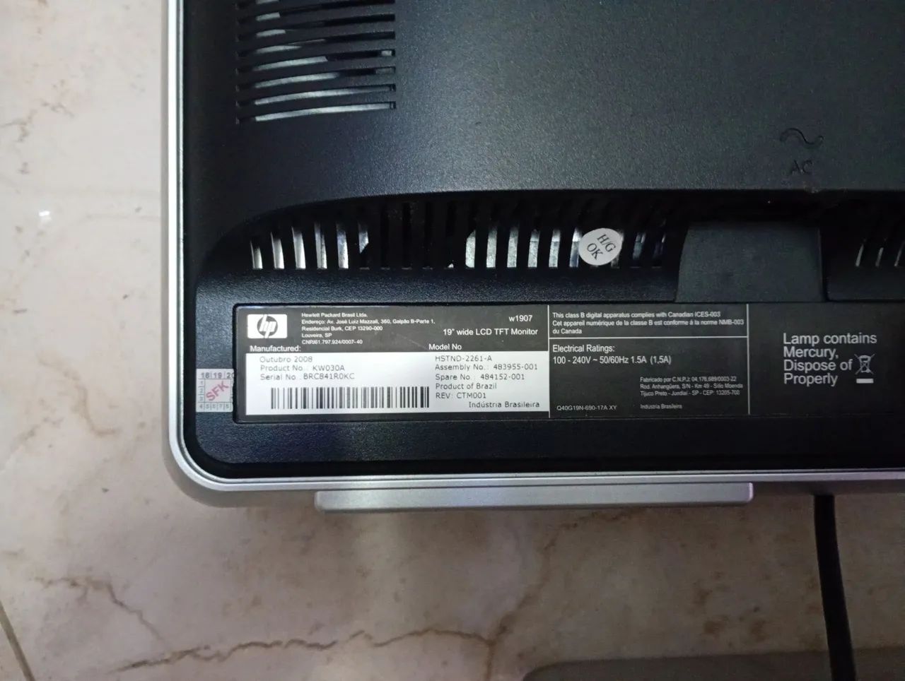 Monitor hp 19 polegadas  - Foto 4