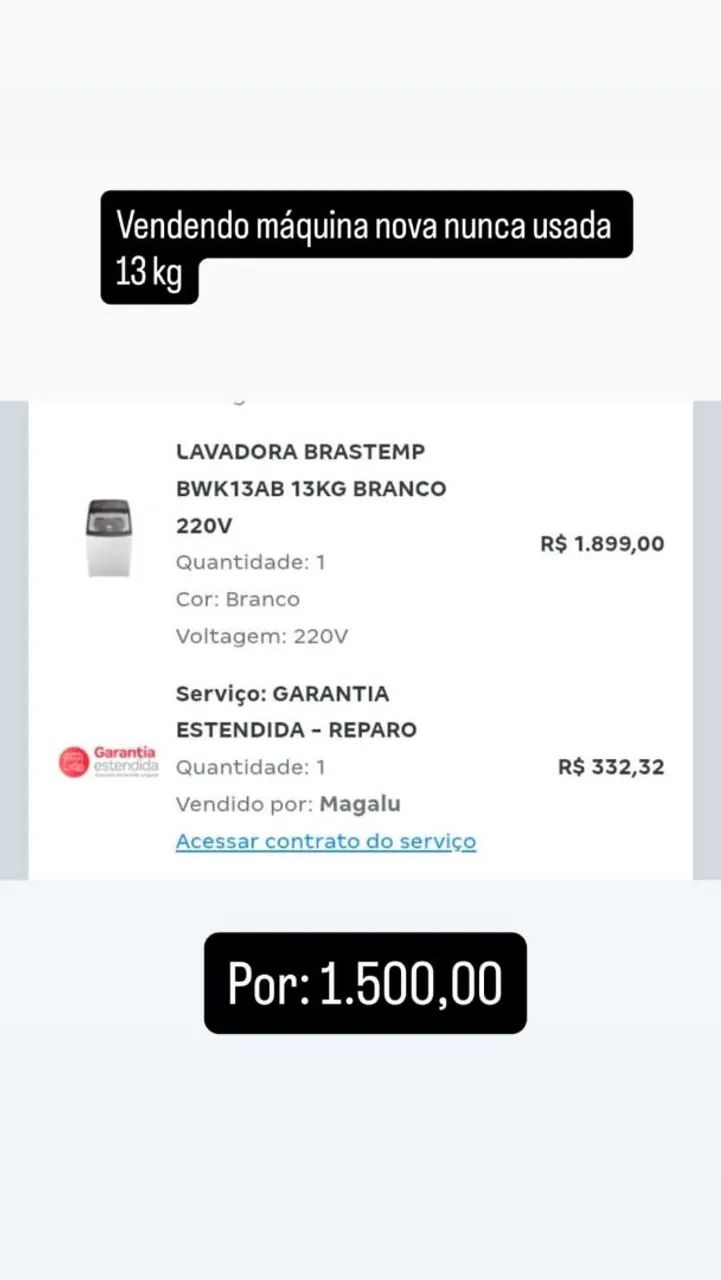 Máquina de Lavar Brastemp