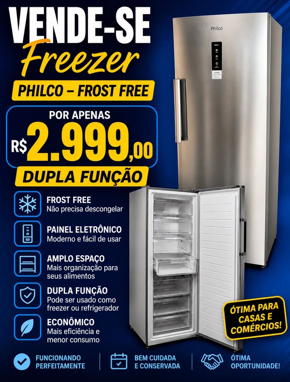 Freezer dupla função 