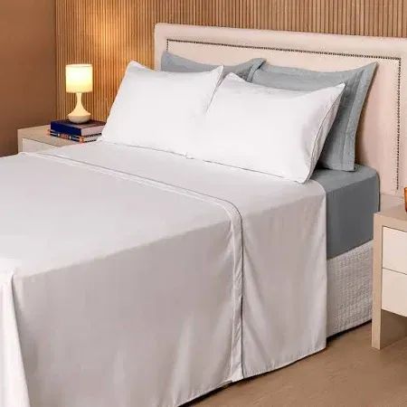 Jogo de Cama Branco 200 fios 4 peças Queen