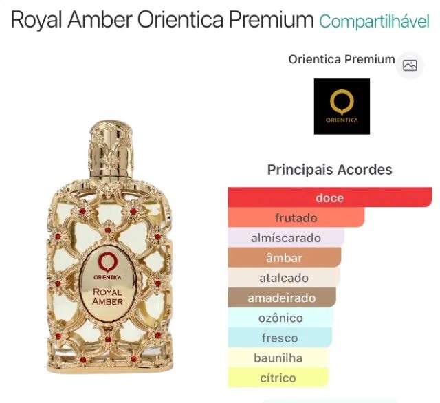 Perfume Luxury Collection Royal Amber tradicional 80ml  - Foto 3