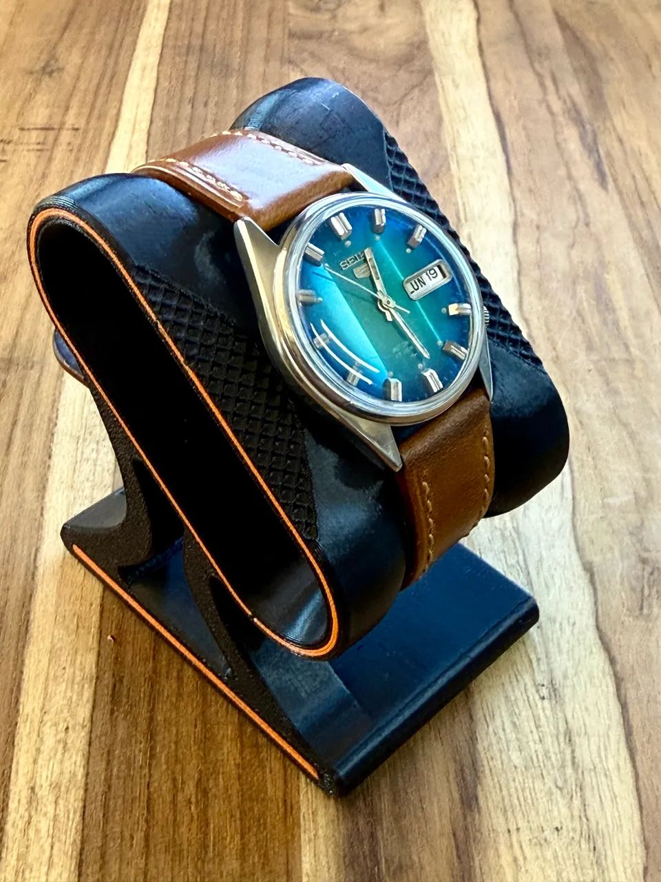 Relógio Seiko 5 Sunburst Dial - 1982 - 7009-876A - Foto 3