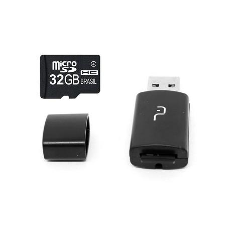 Cartão de Memória Micro Sd 32Gb com Adaptador Usb Mc173 Multilaser 2x1 Classe 4 Pen Drive - Foto 4