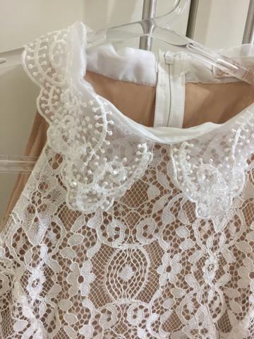 Vestido curto rendado Branco lindo