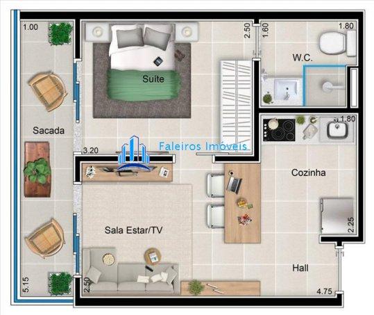 Studio Av. do Café Lazer completo á 300metros da USP - Studio em Lançamentos no ... - Foto 20