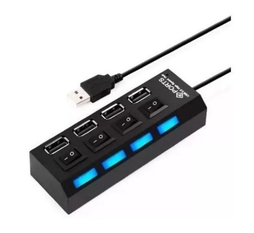 Hub Usb Extensão 4 Portas 2.0 Para Pendrive, Mouse, Celular