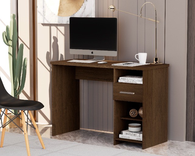 Mesa Para Escritório Donna 1 Gaveta Com Corrediça telescópica! Frete + Montagem Grátis! - Foto 4