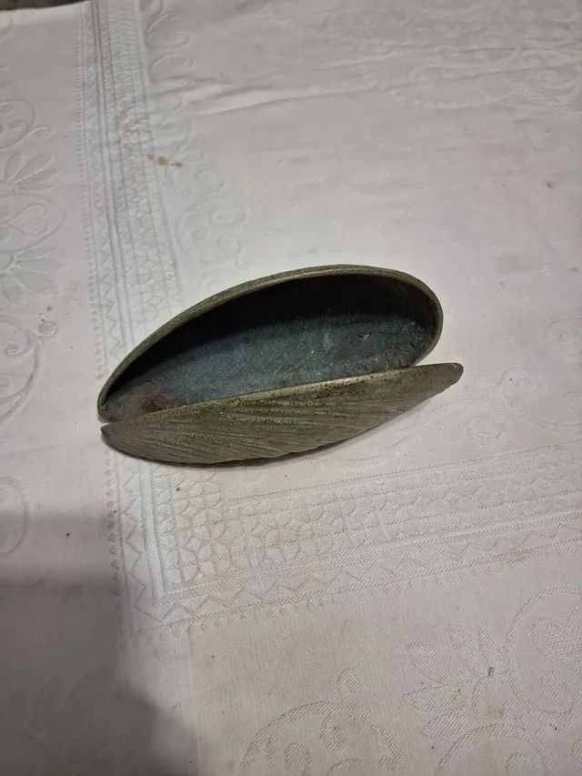 Porta guardanapo em formato de concha .antiguidade  - Foto 3