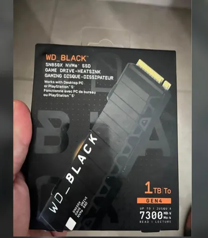 Memória SSD Gamer WD_BLACK SN850X, NVMe de 1TB, Gen4 PCIe