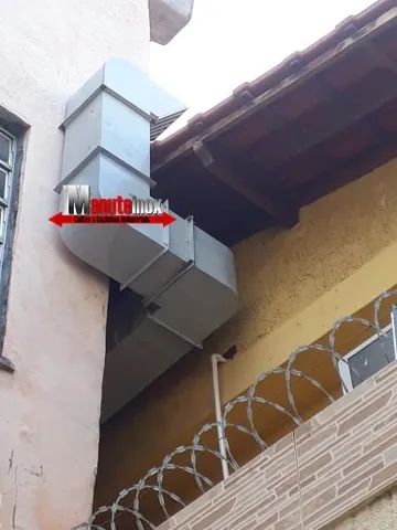 Sistema exaustão Exaustor axial , dutos , curvas , conexões