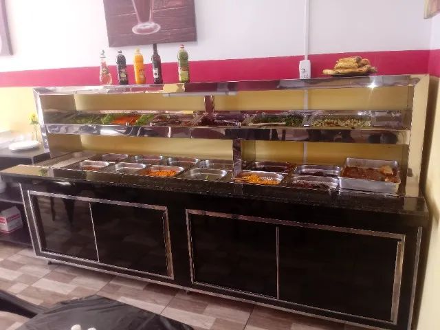 Balcão buffet Self service,pista fria,banho maria,balcões de restaurante - Foto 6