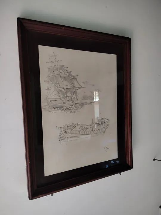 Desenho náutico assinado 85 - Foto 4