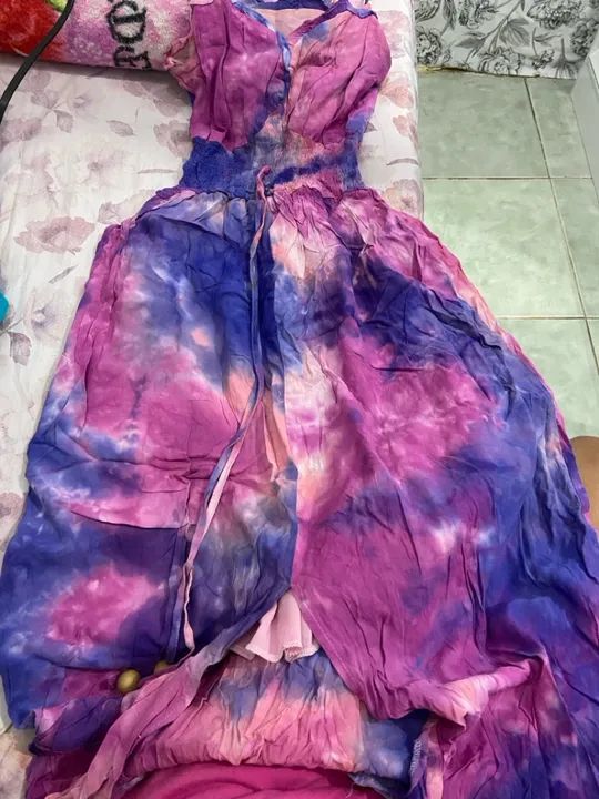 Vestido longo tie dye 
