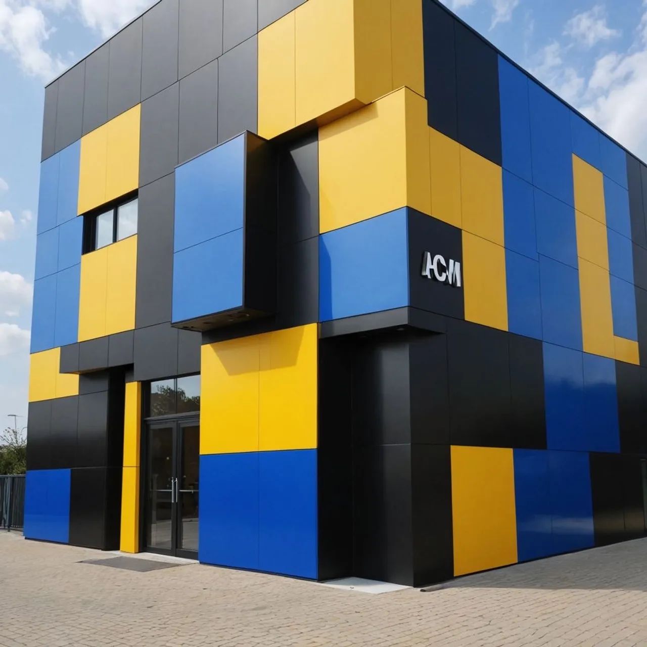 Chapa de ACM 122 x 500 amarelo azul verde - Foto 4