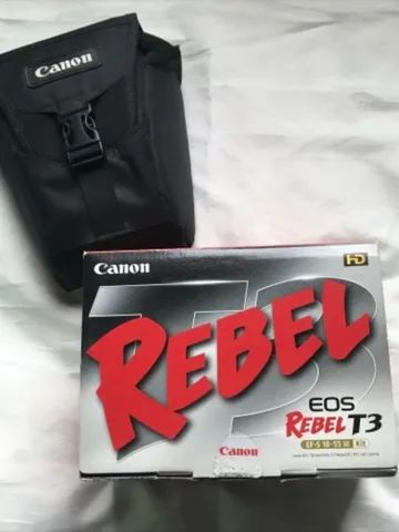 Vendo câmera digital cânon oes rebel T3. semi nova - Foto 2