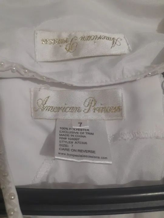 Vestido de Festa Infantil Branco com Bolero desapego 7 anos - Foto 5
