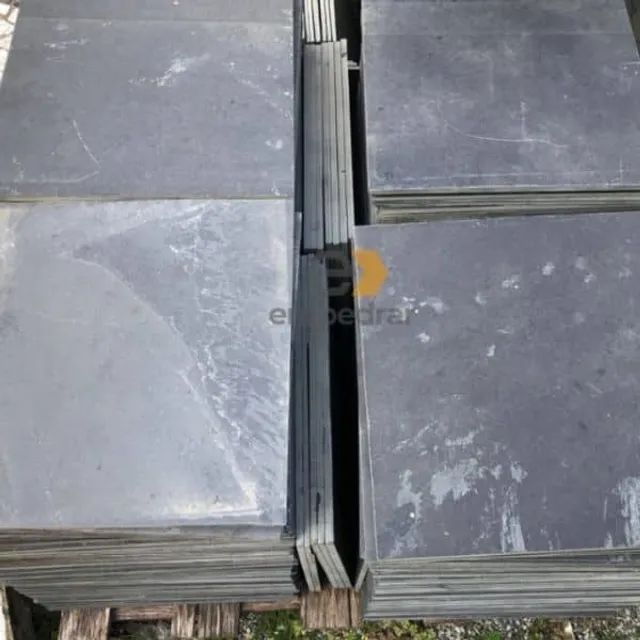 Piso de Pedra Ardósia Cinza Natural 40 x 40 - Foto 3