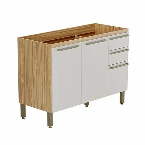Balcão para Pia 120 cm Napoli Prime, 100% MDF - Ronipa - Foto 2