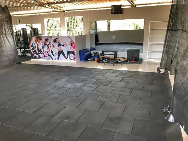 Piso borracha 50x50cm 15mm preto emborrachado R$18,95 - Foto 2