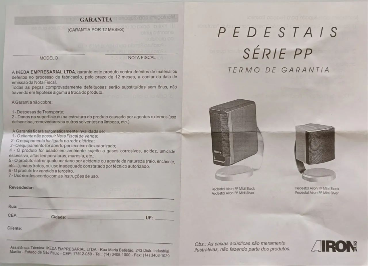 Pedestal Para Caixa Acústica Airon Pp Midi E Mini (par) - Foto 3