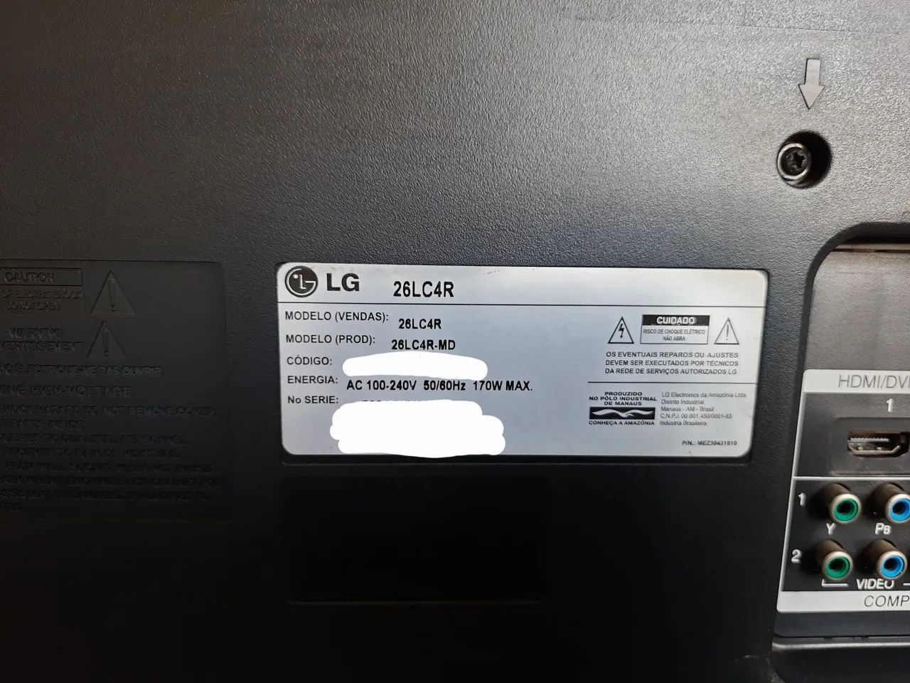 TV e Monitor LG 26 polegadas HD modelo 26LC4R - Leia Descrição - Foto 4