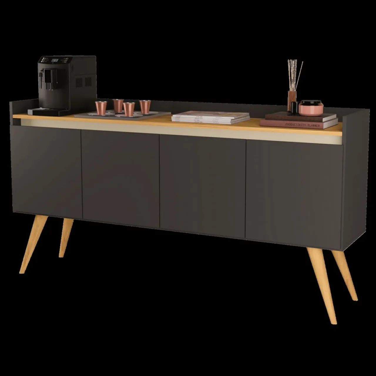 BUFFET PÉS EM MADEIRA ESTILO RETRÔ!!! TOT36 - Foto 2