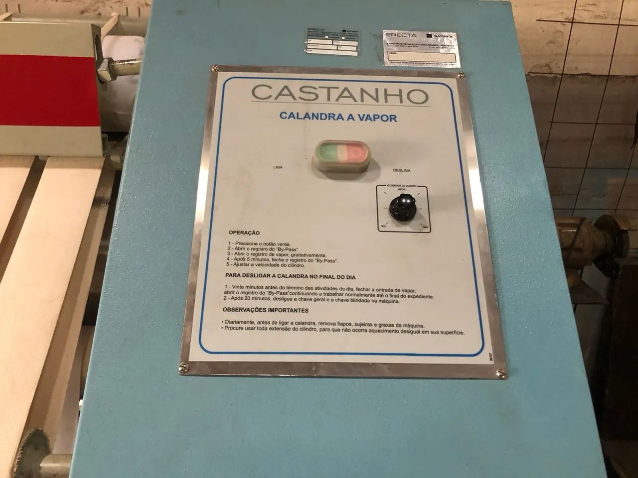 Calandra industrial 2,5mts monorol 450mm  aquecimento elétrico marca baumer - Foto 5
