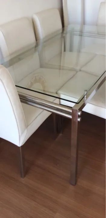 Mesa retangular vidro - Foto 4