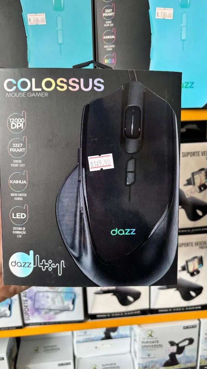 Mouse Gamer Colossus Dazz - 12000 DPI e LED