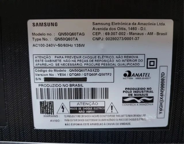 TV Samsung QLED 50" 4K retirada de peças - Foto 3