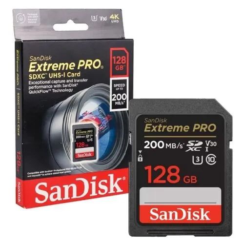 Cartão Transcend 256GB 4K 160mb/s Ou Sandisk 128gb Extreme Pro 4K 200mb/s Uhs-i V30 - Foto 2