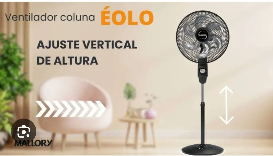 VENTILADOR COLUNA(Pé) MALLORY 40CM TURBO NOVO 40cm - Novo - Foto 4