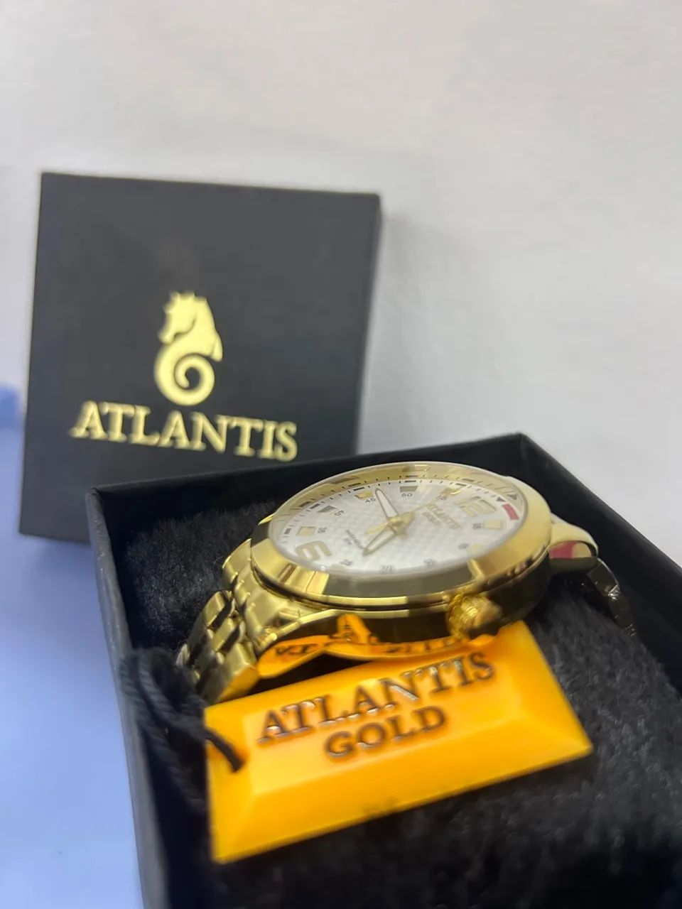 Relógio Atlantis Gold Branco  - Foto 3
