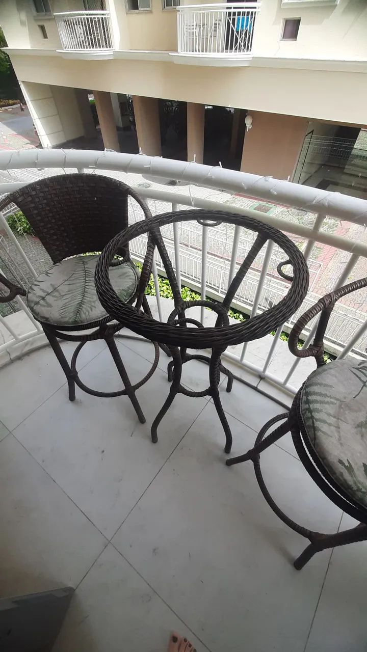 Conjunto de mesa e cadeiras de vime  - Foto 3