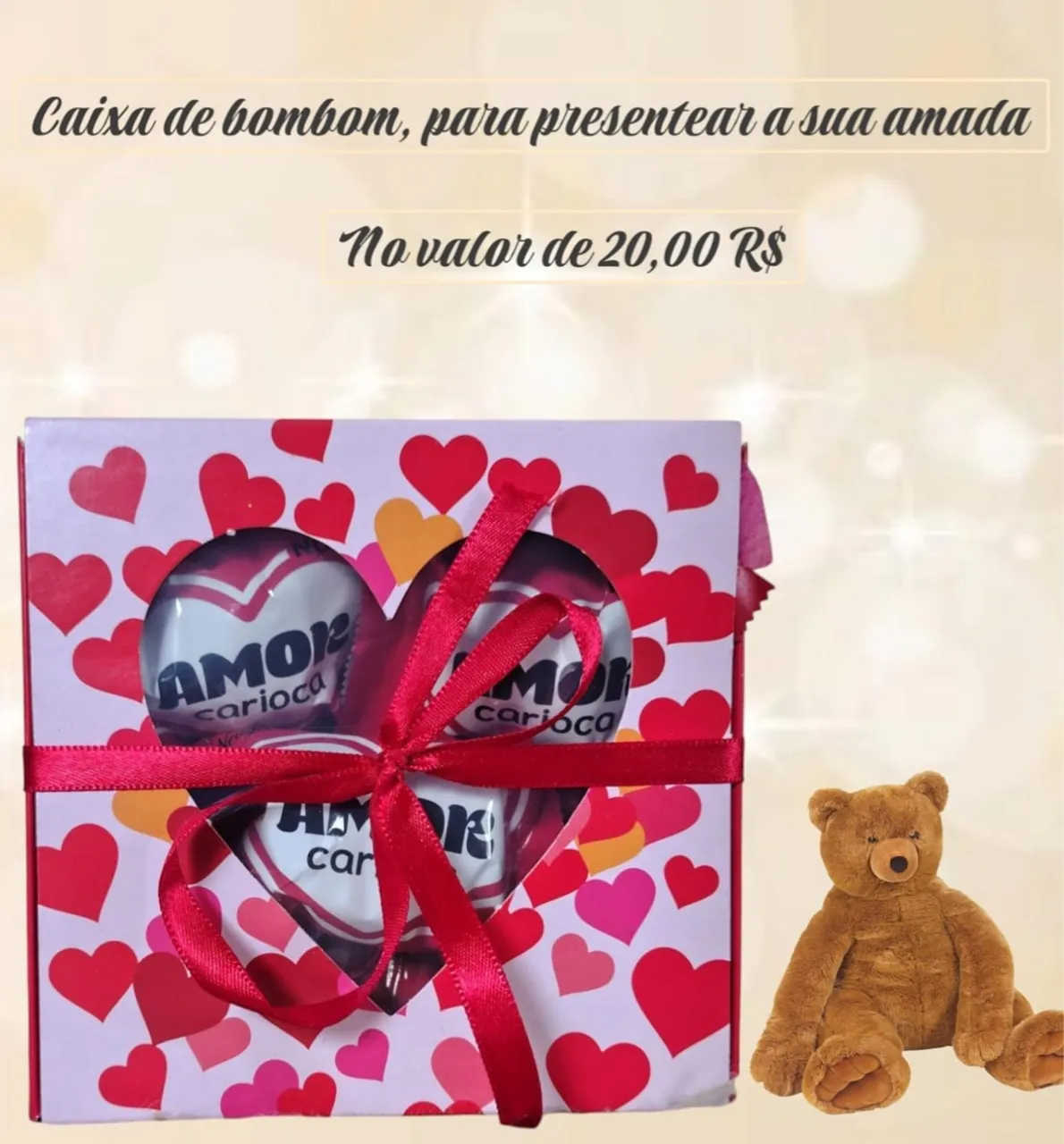 Caixa de bombom para presentear sua amada!