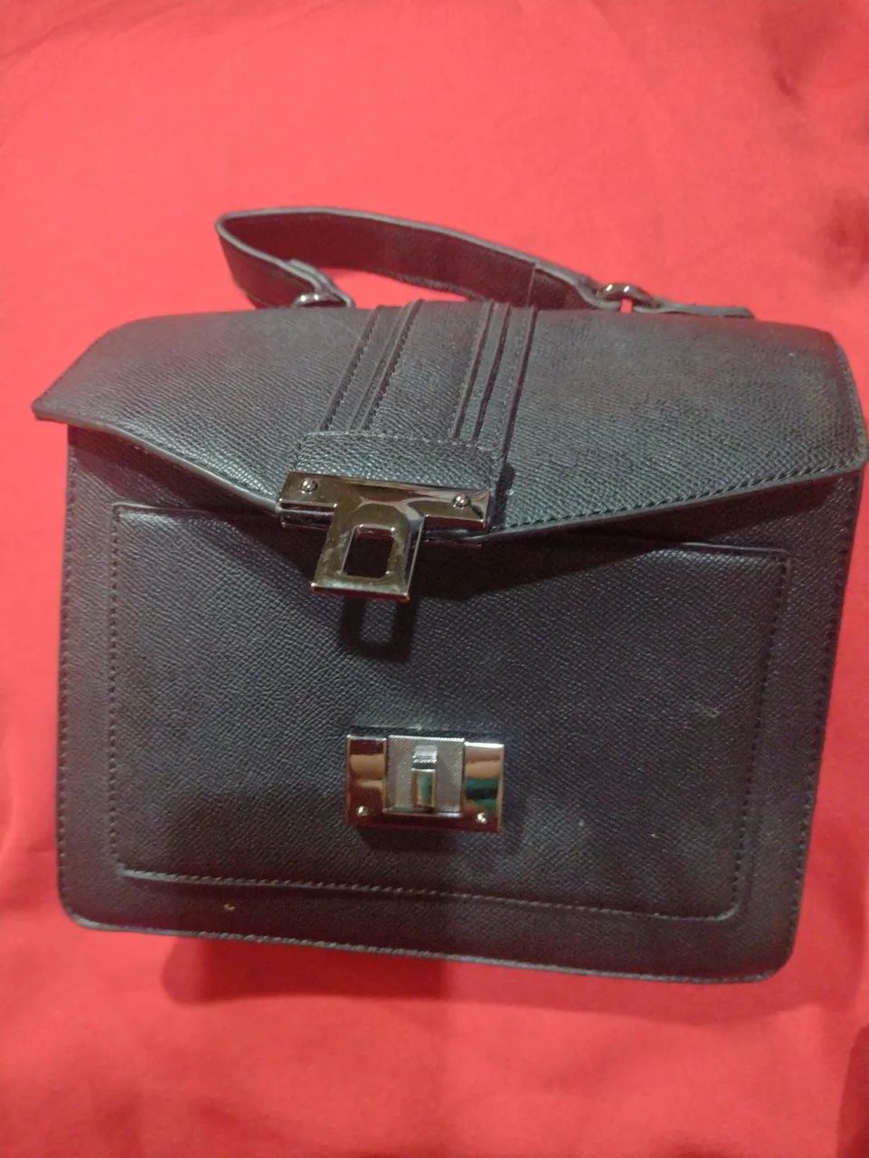 Bolsa de mão preta da marca Sonho dos pés  - Foto 5