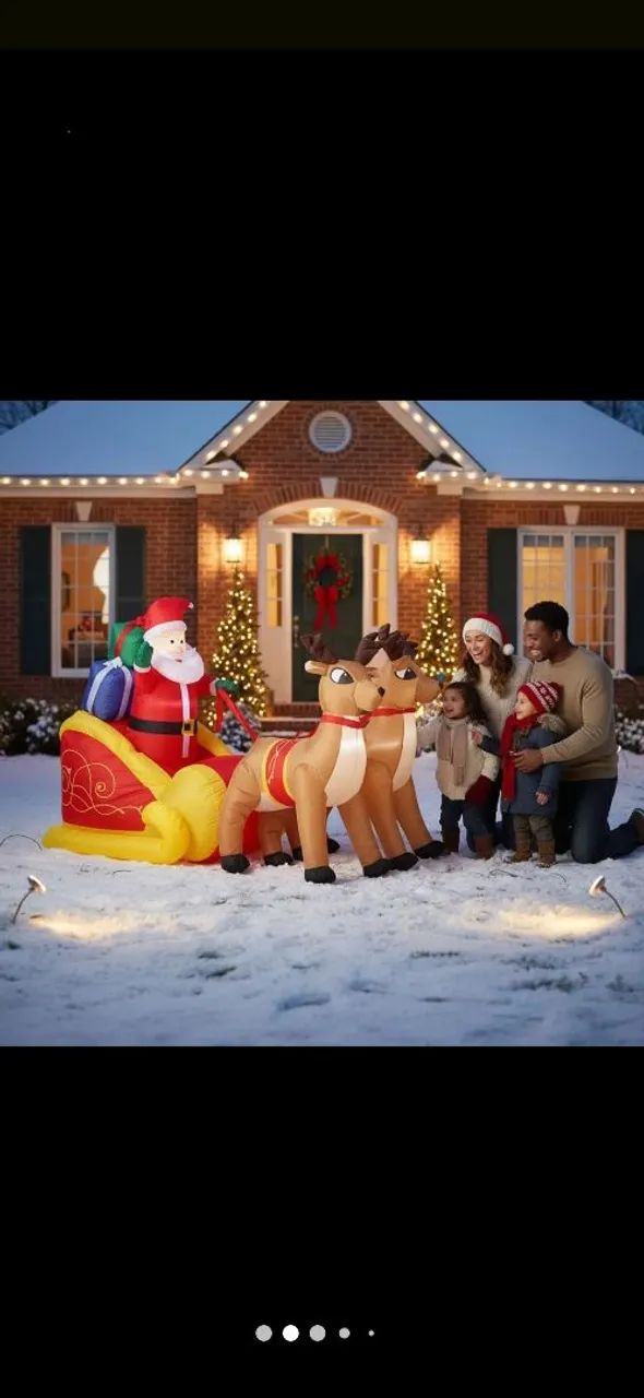 Papai Noel e Renas Inflável Gigante  - Foto 2