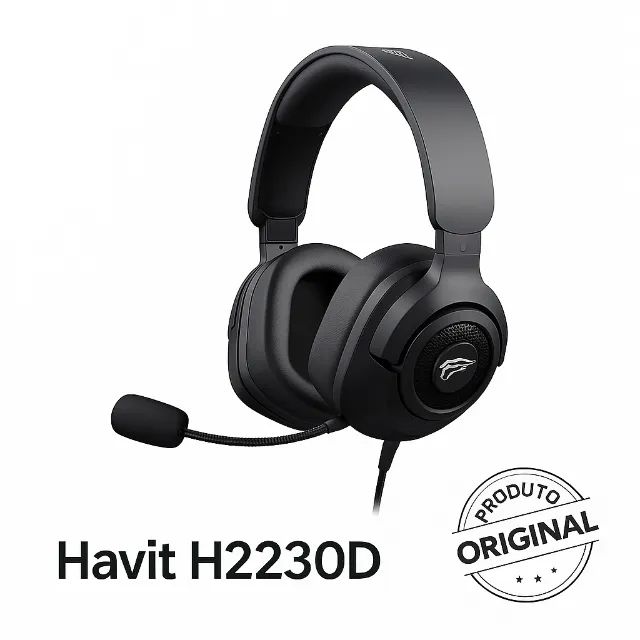 Headset Gamer P3 Havit H2230D com adaptador incluso