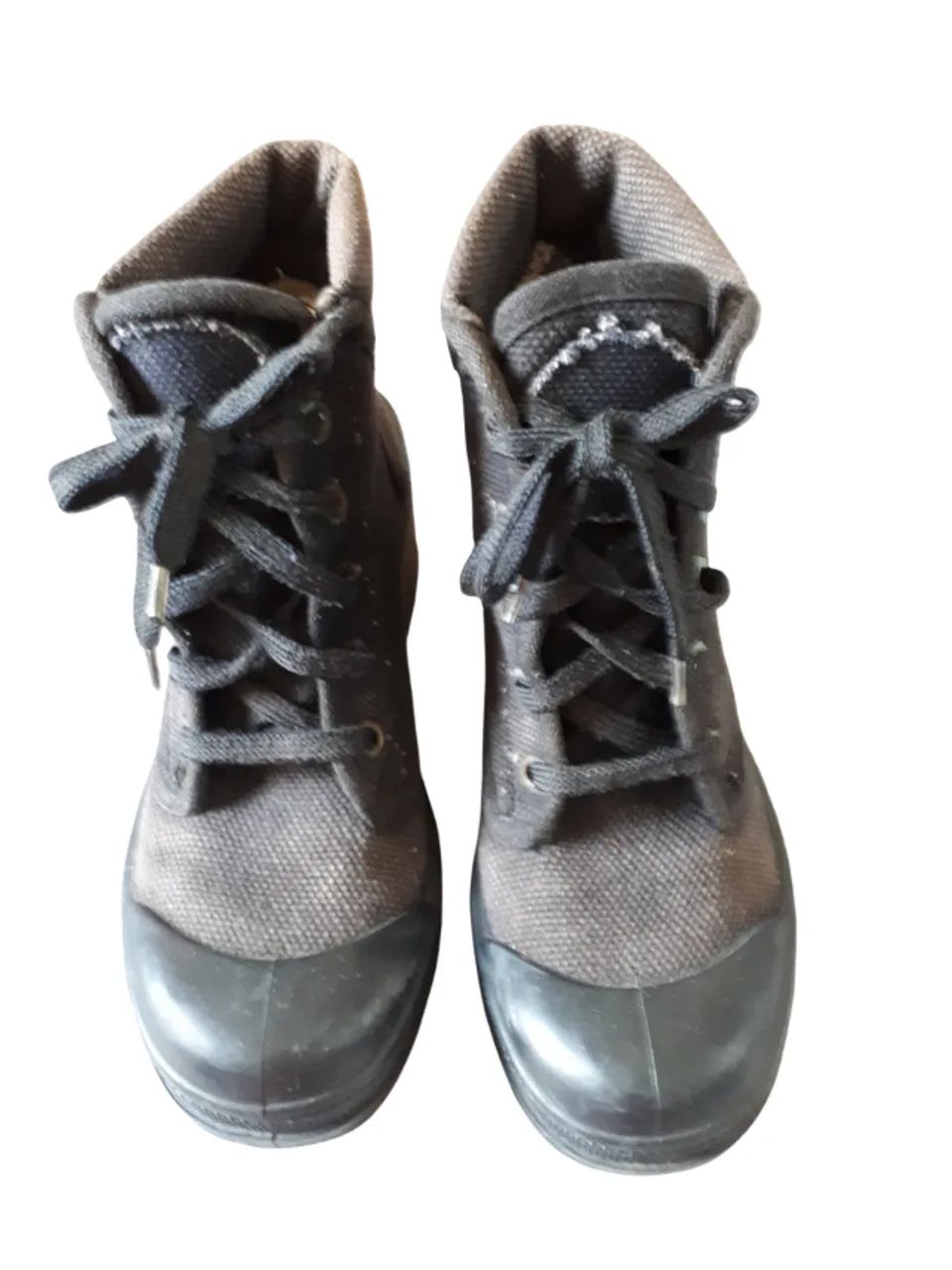 Bota/Coturno Preto em Lona Importado