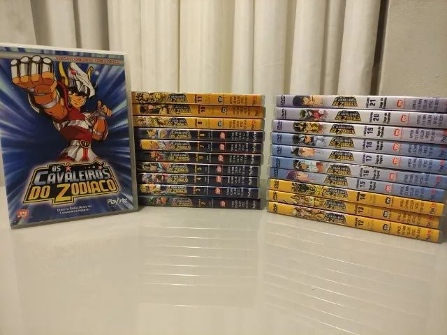 Box Completo Dvd Os Cavaleiros Do Zodíaco Lata Coleção - CDs, DVDs