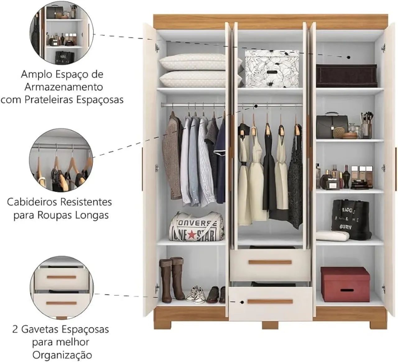 Guarda roupa São Luís - com espelho  - Foto 2
