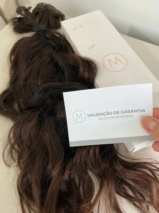 Mega Hair  Cabelo humano do sul Castanho Escuro Ondulado - 100g marca mermaid - Foto 2