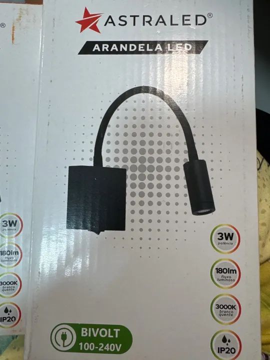 Arandela LED Bivolt 3W Astral - Iluminação moderna e eficiente
