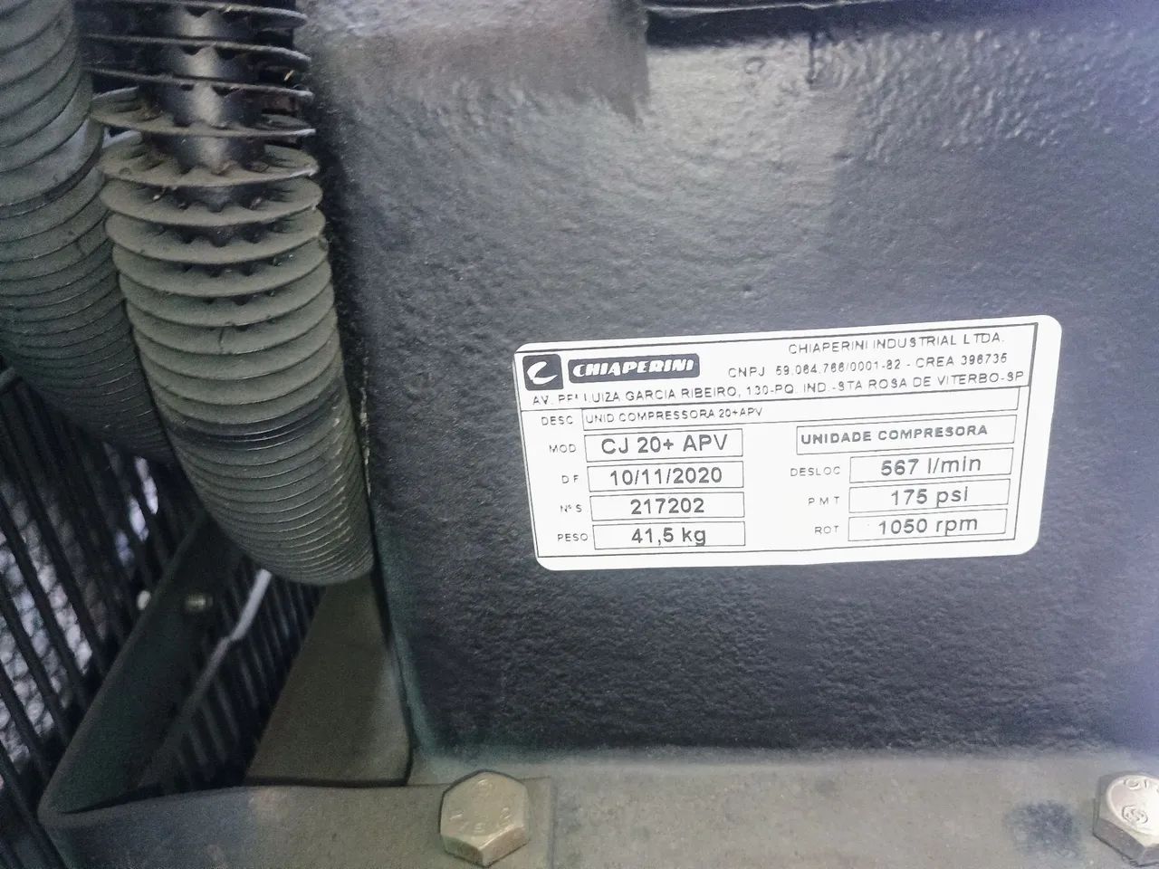 Compressor 20 pés alta pressão monofásico  - Foto 4