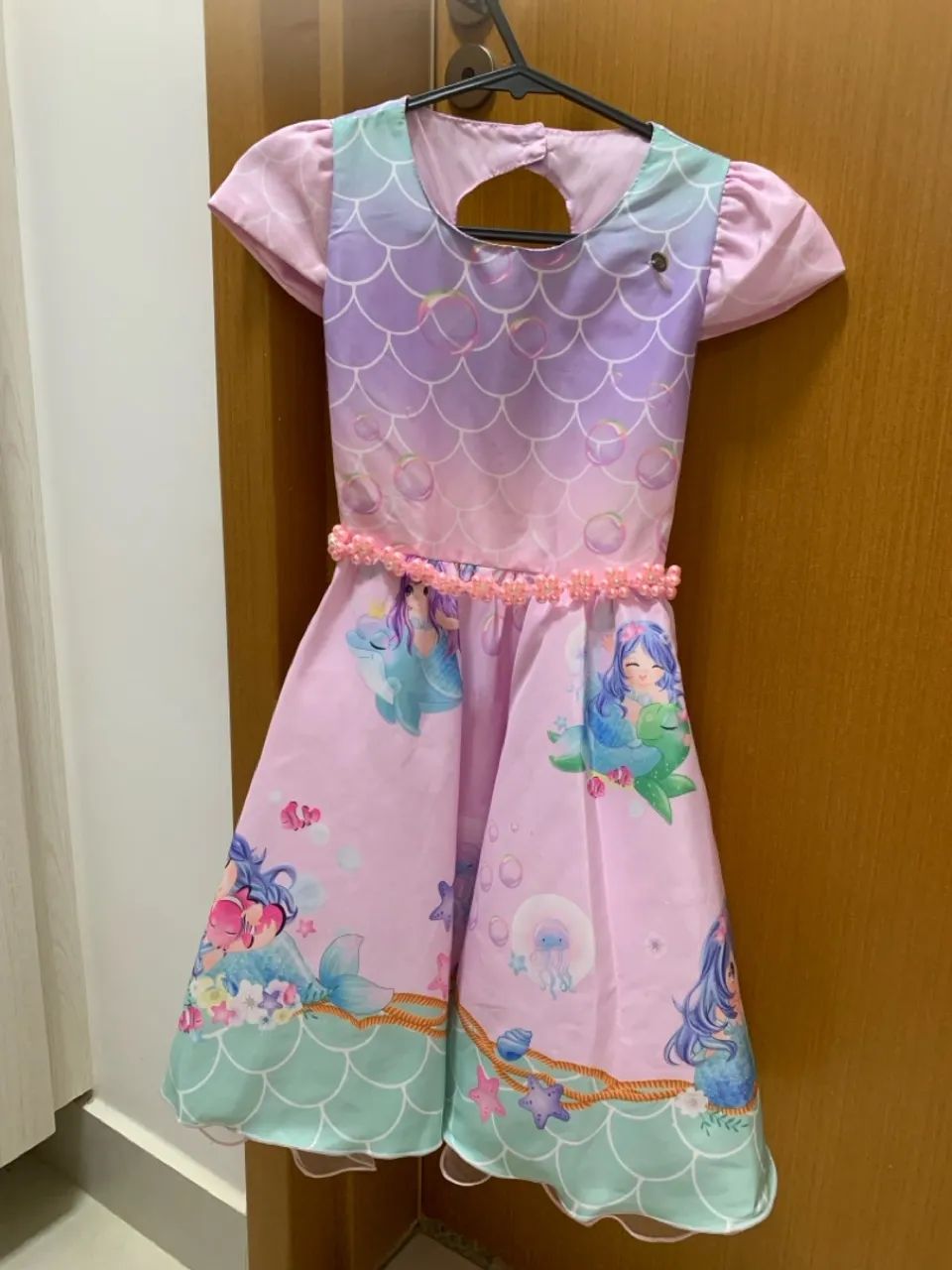 Vestido infantil luxo festa pequena sereia  - Foto 3