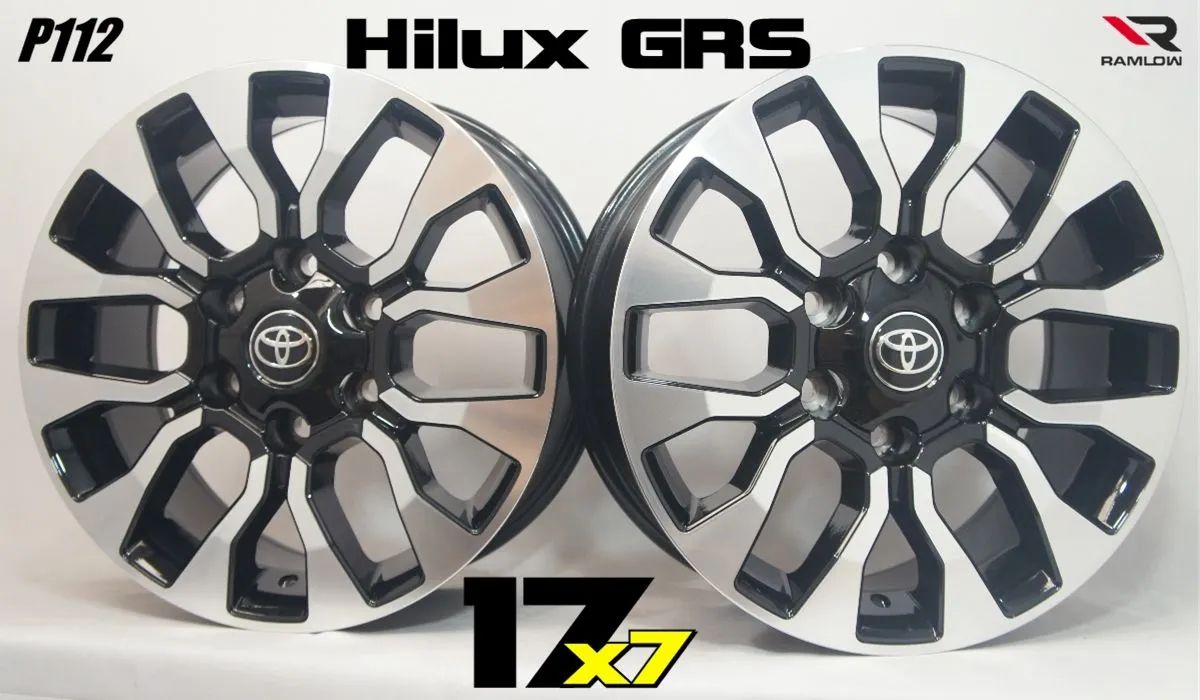 Rodas aro 17x7 Hilux GRS Preta com diamantado 6x139 novas